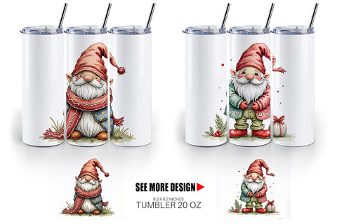 Tumbler Gnome Christmas Delights Sublimation artnoy 