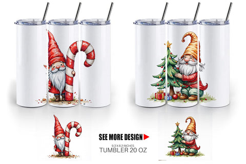 Tumbler Gnome Christmas Delights Sublimation artnoy 
