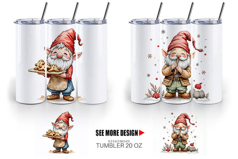 Tumbler Gnome Christmas Delights Sublimation artnoy 