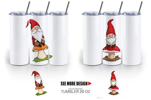 Tumbler Gnome in the Forest Sublimation artnoy 