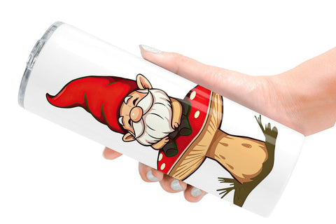 Tumbler Gnome in the Forest Sublimation artnoy 