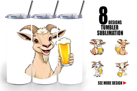Tumbler Goat Beer Day Sublimation artnoy 