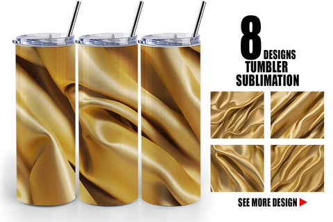 Tumbler Gold Silk Pattern Sublimation artnoy 