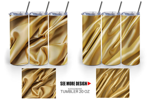 Tumbler Gold Silk Pattern Sublimation artnoy 