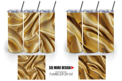 Tumbler Gold Silk Pattern Sublimation artnoy 