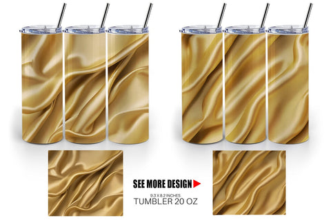 Tumbler Gold Silk Pattern Sublimation artnoy 
