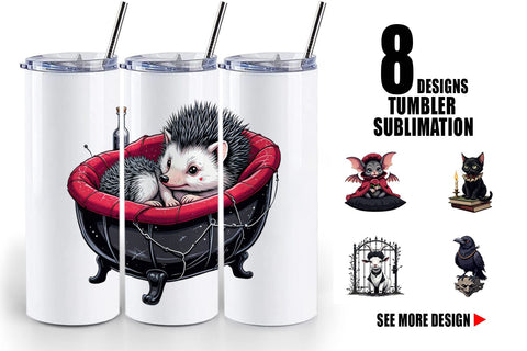 Tumbler Gothic Baby Animals Sublimation artnoy 