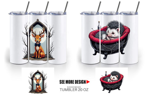 Tumbler Gothic Baby Animals Sublimation artnoy 