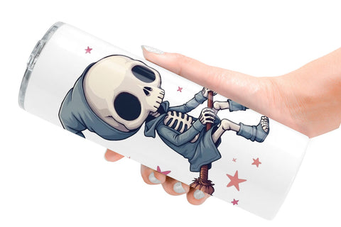 Tumbler Gothic Cute Skeletons Sublimation artnoy 