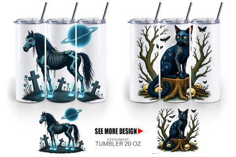 Tumbler Gothic Enchanted Beasts Sublimation artnoy 