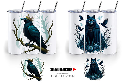 Tumbler Gothic Enchanted Beasts Sublimation artnoy 