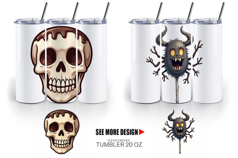 Tumbler Gothic Halloween Candies and Treats Sublimation artnoy 