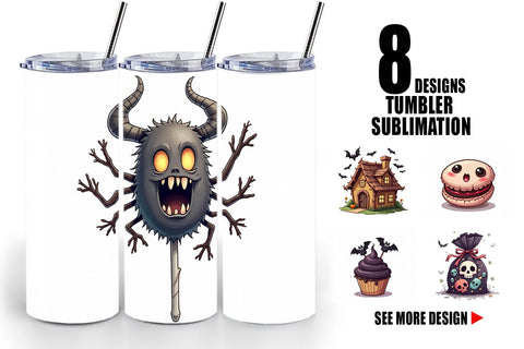 Tumbler Gothic Halloween Candies and Treats Sublimation artnoy 