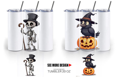 Tumbler Gothic Halloween Characters Sublimation artnoy 