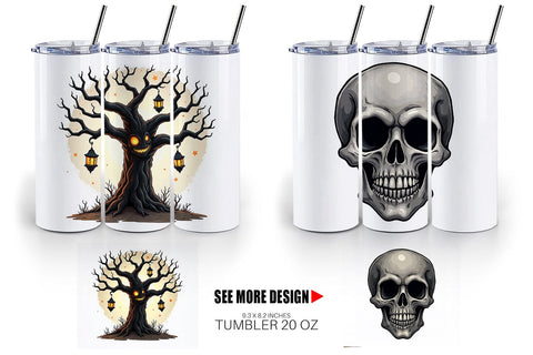 Tumbler Gothic Halloween Creatures Sublimation artnoy 