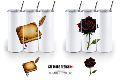 Tumbler Gothic Halloween Elegance Sublimation artnoy 