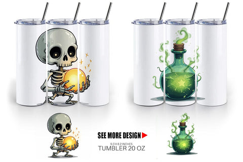 Tumbler Gothic Halloween Set Sublimation artnoy 