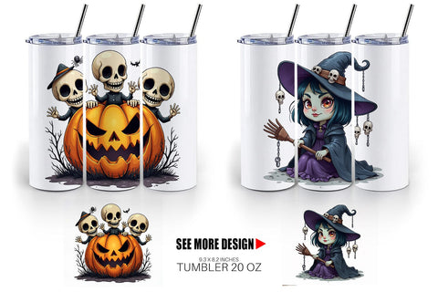 Tumbler Gothic Halloween Set Sublimation artnoy 