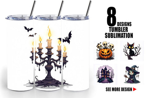 Tumbler Gothic Halloween Set Sublimation artnoy 