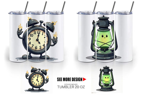 Tumbler Gothic Haunted Objects Sublimation artnoy 