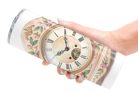 Tumbler Graceful Winter Timepiece Watercolor Sublimation artnoy 