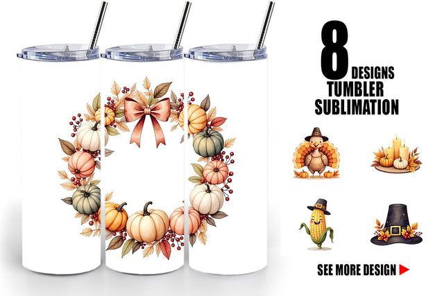 Tumbler Grateful Gathering Sublimation artnoy 