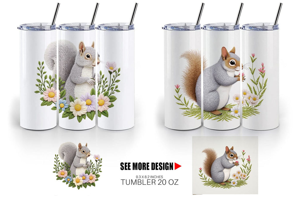 Tumbler Grey Squirrel - So Fontsy