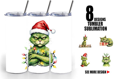 Tumbler Grinchy Catsmas Sublimation artnoy 
