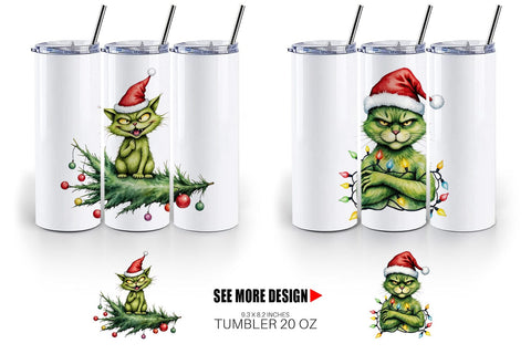 Tumbler Grinchy Catsmas Sublimation artnoy 