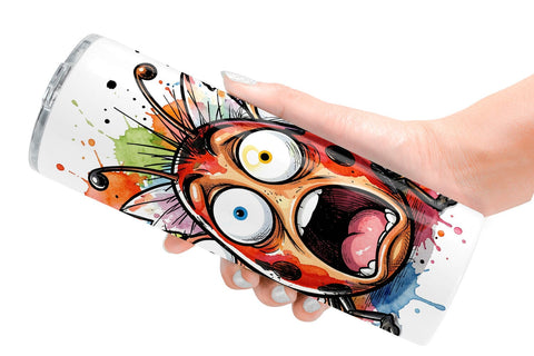 Tumbler Gritty Comic Garden Insects Heatwave Sublimation artnoy 