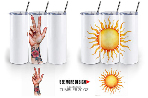 Tumbler Groovy Boho Mama Sublimation artnoy 