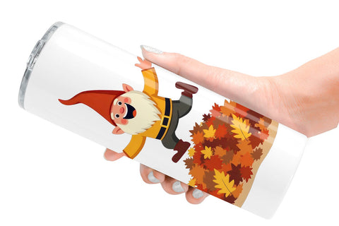 Tumbler Groovy Fall Gnomes Sublimation artnoy 