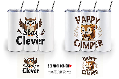 Tumbler Groovy Friends Vintage Kawaii Animal Quote Sublimation artnoy 