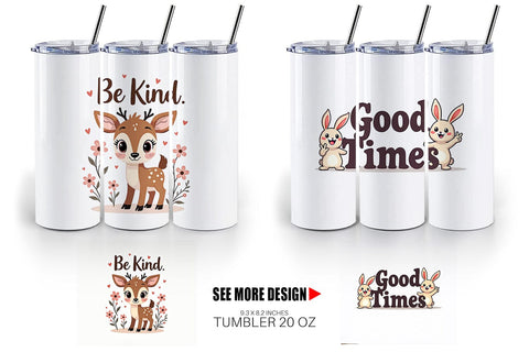 Tumbler Groovy Friends Vintage Kawaii Animal Quote Sublimation artnoy 