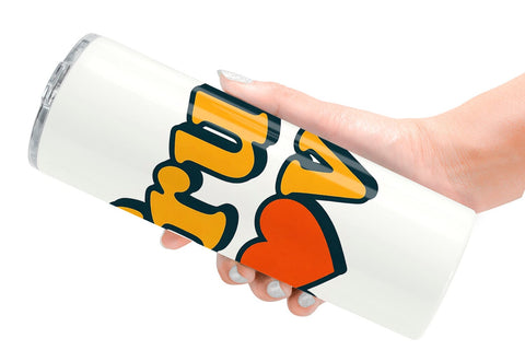 Tumbler Groovy Love Retro Valentine Quotes Sublimation artnoy 