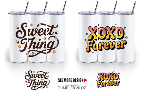 Tumbler Groovy Love Retro Valentine Quotes Sublimation artnoy 