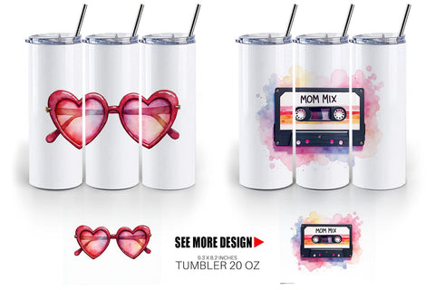 Tumbler Groovy Retro Mom Sublimation artnoy 