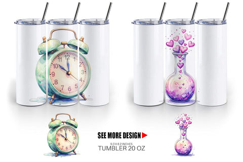 Tumbler Groovy School Icons Sublimation artnoy 