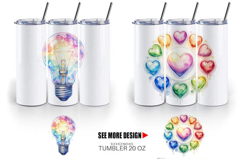 Tumbler Groovy School Icons Sublimation artnoy 