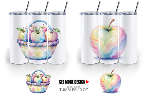 Tumbler Groovy Teacher Apple Sublimation artnoy 