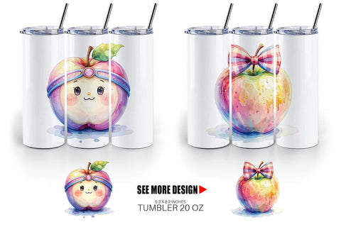 Tumbler Groovy Teacher Apple Sublimation artnoy 