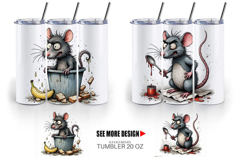 Tumbler Grumpy Alley Rats Sublimation artnoy 