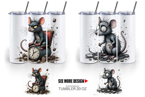 Tumbler Grumpy Alley Rats Sublimation artnoy 