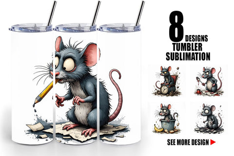 Tumbler Grumpy Alley Rats Sublimation artnoy 