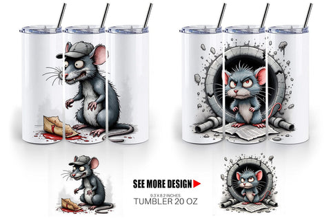 Tumbler Grumpy Alley Rats Sublimation artnoy 