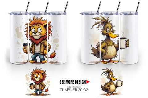 Tumbler Grumpy Animal Morning Sublimation artnoy 