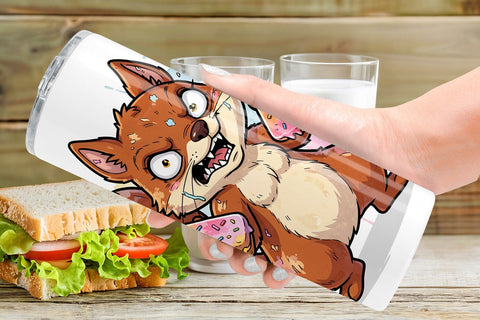 Tumbler Grumpy Anti Diet Animal Watercolor Sublimation artnoy 