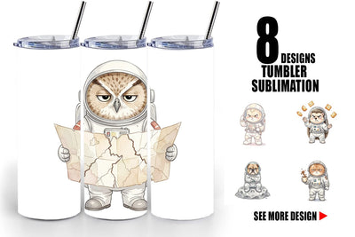 Tumbler Grumpy Astronaut Pets Sublimation artnoy 