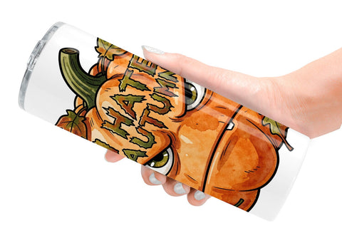 Tumbler Grumpy Autumn Pumpkin Quote Sublimation artnoy 