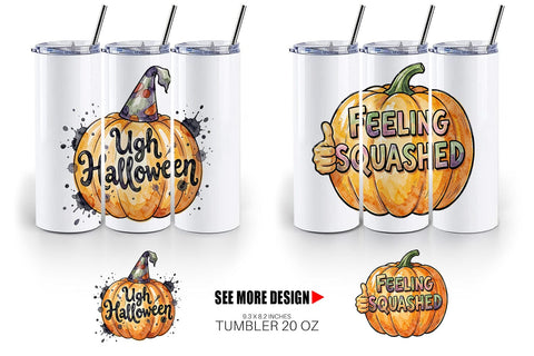 Tumbler Grumpy Autumn Pumpkin Quote Sublimation artnoy 